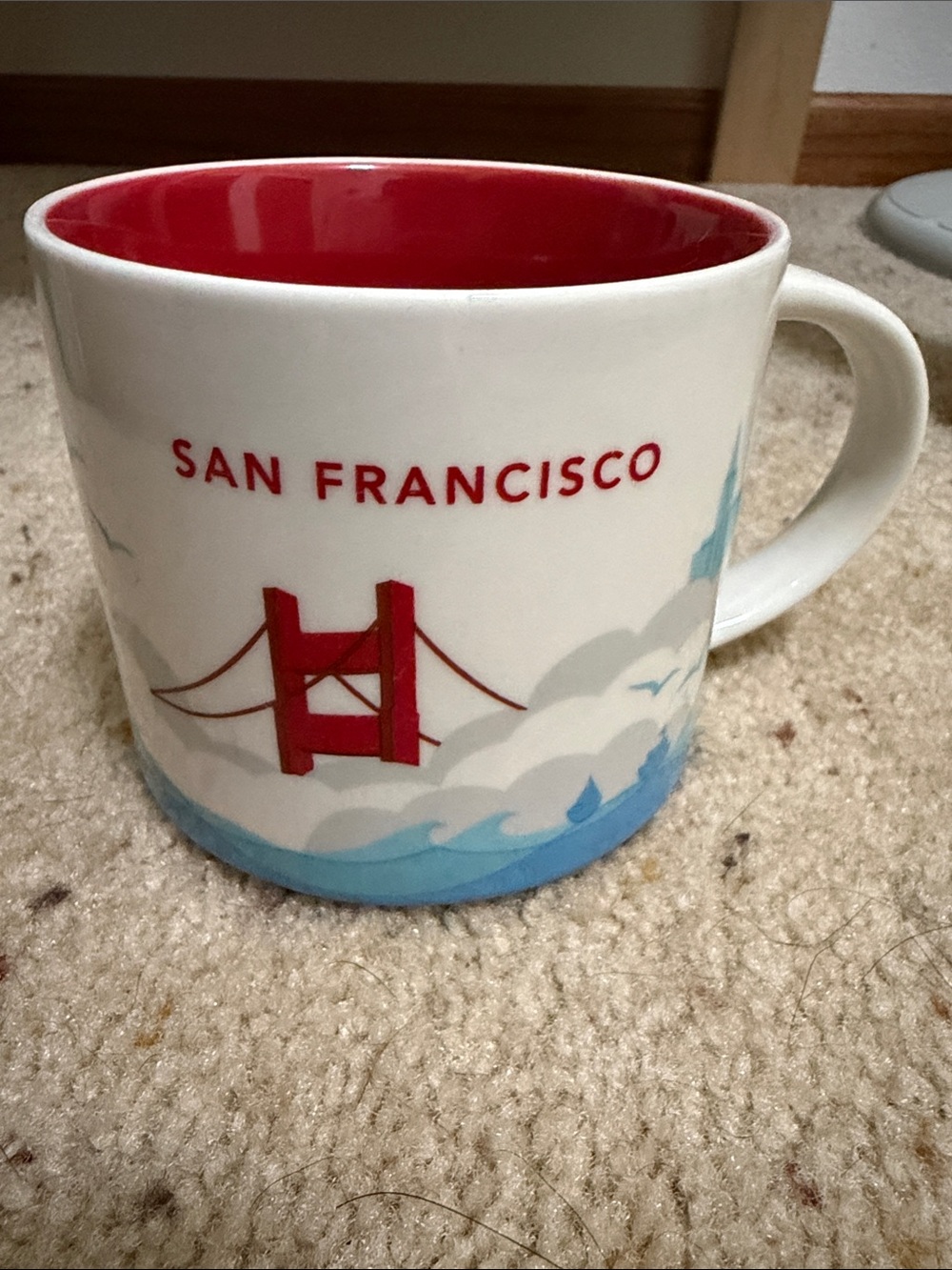 Starbucks San Francisco YOU ARE HERE Red & White Ceramic Mug